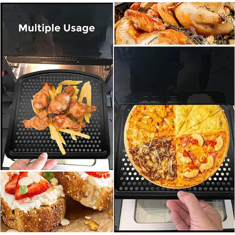 Description Picture 4 of item2Pcs Replacement Grill Pan Crisper Plate Replacement Basket Air Fryer Carbon Steel Air Fryer Plate for Chefman