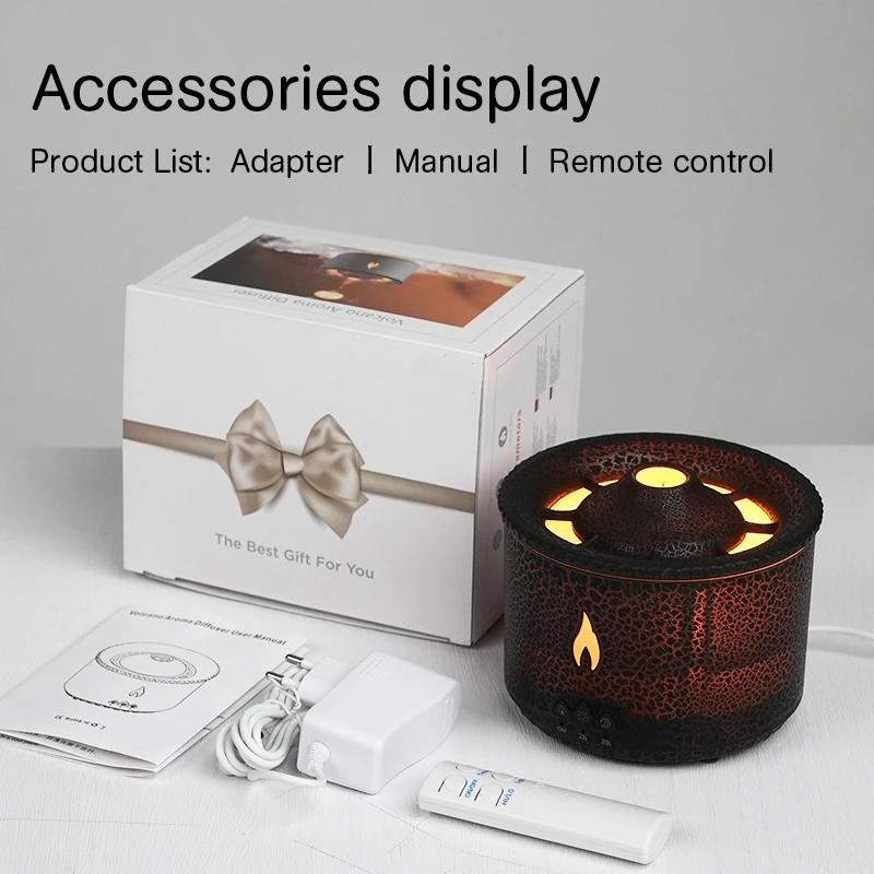 Description Picture 4 of itemKINSCOTER Volcano Flame Aroma Diffuser Jellyfish Smoke Ring Air Humidifier 360ml Aromatherapy Essential Oil Diffuser Cool Gift