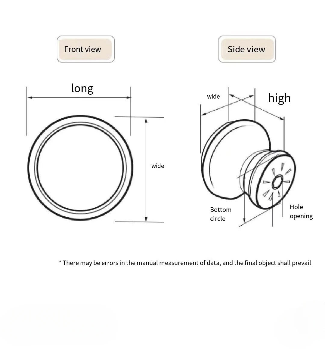 Description Picture 3 of item10PCS Round Wooden Cabinet Knobs Drawer Knobs Kitchen Cupboard Handles Wardrobe Door Pulls Furniture Handles Hardware