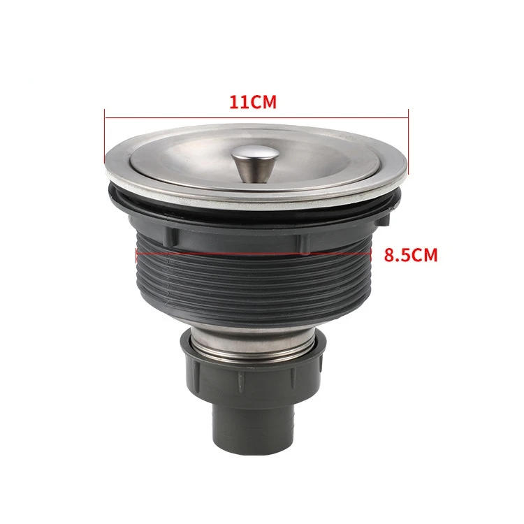 Description Picture 2 of item1PC Stainless Steel Sink Drain Basin Drainer Waste Strainer Plug Removable Waste Basket Sealing Lid Kitchen Bathroom Accessories