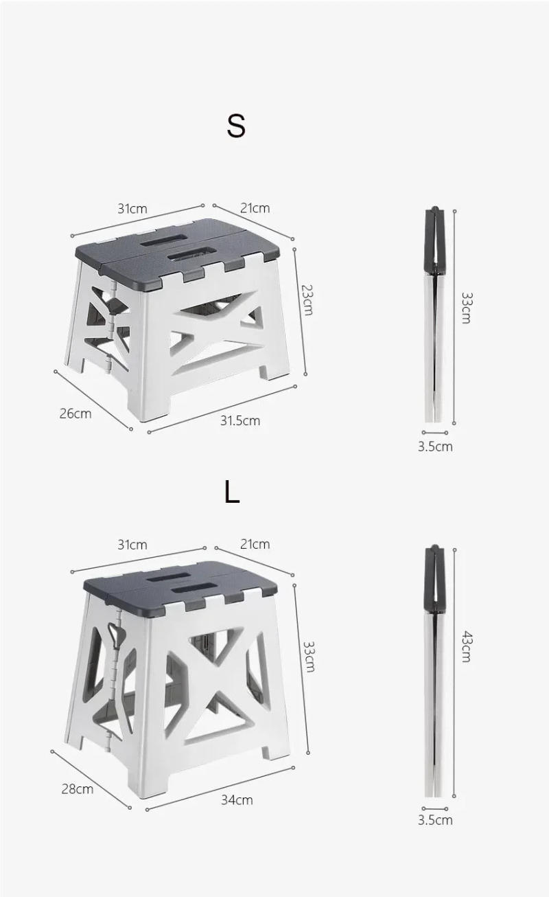 Description Picture 3 of itemOulylan Portable Plastic Folding Stool Outdoor Camping Stool Chair Seat Home Bathroom Kitchen Garden Camping Kids Adults Chair