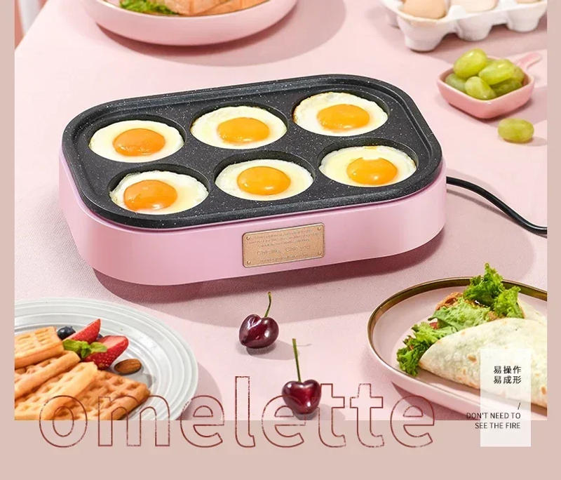 Description Picture 4 of itemFried egg burger machine non-stick flat bottom household frying pan breakfast pancake pancake pan small four-hole fried artifact