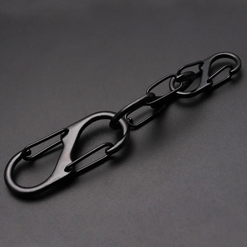 Description Picture 6 of item10Pcs S Type Mini Keychain Hook Stainless Steel Carabiner With Lock Anti-Theft Outdoor Camping Backpack Buckle Key-Lock Tool