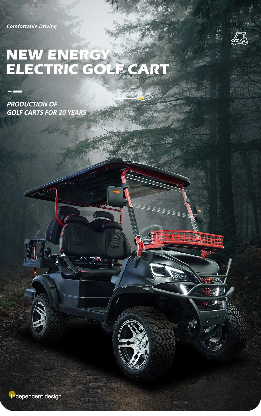 Description Picture 2 of item4 Seat Sightseeing Bus Club Cart Electric Golf Buggy Hunting Cart