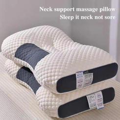 3D Neck Pillow Star Hotel Cervical Pillow Massage Pillow SPA Pillow Single Fiber Pillow Core Cervical Pillow Sleeping Pillow