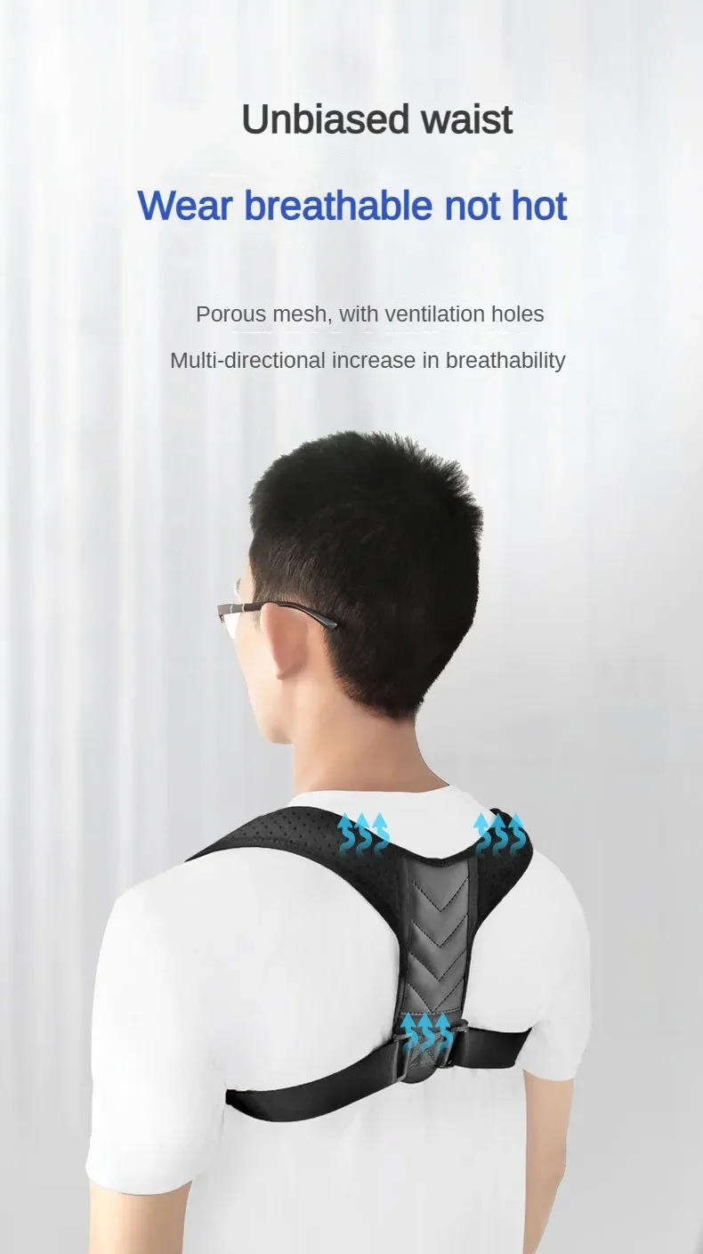 Description Picture 6 of itemBack Posture Correction Belt Hunchback Prevention Correction of Sitting Posture Unisex Breathable Body Shaping Support Braces