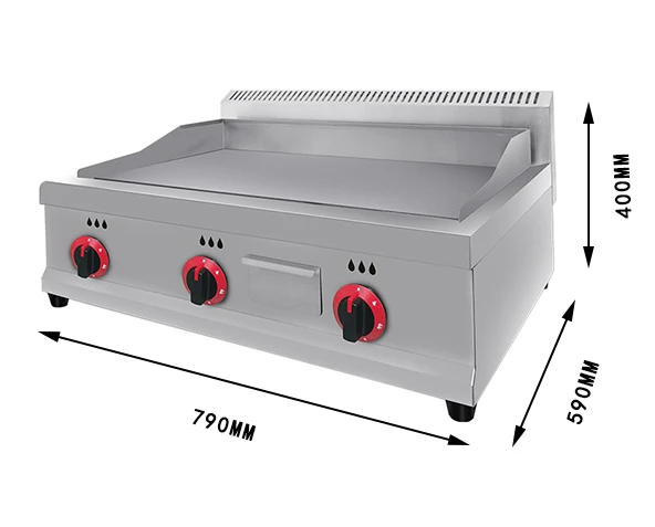 Description Picture 4 of itemCommercial LPG Gas Griddle Top Grill Hot Plate BBQ Grill Griddle Tabletop Flat Top Countertop Restaurant Griddle Grill
