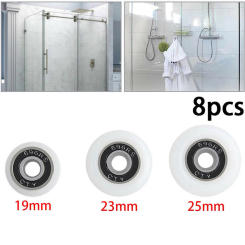 8Pcs Twin Shower Door Rollers/Runners Wheels Shower Room Pulley 9/23/25mm Wheel Diameter For Most Shower Enclosures