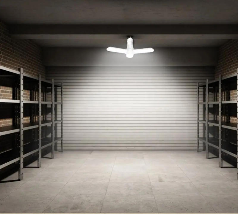 Description Picture 5 of itemE27 bulb three-leaf four-leaf folding garage light LED flying saucer light Workshop lighting Indoor lighting+ Lamp holder