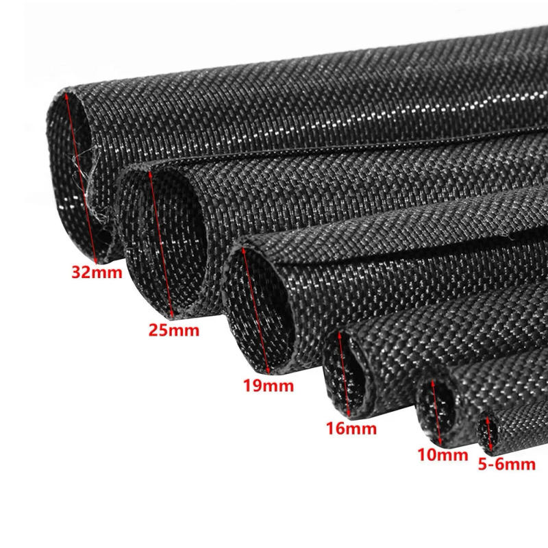 Description Picture 6 of item1pc Black Expandable Braided Cable Sleeve 5-16mm Automotive Wire Harness Cover 100 KV 1 Meter Cable Electrical Equipment