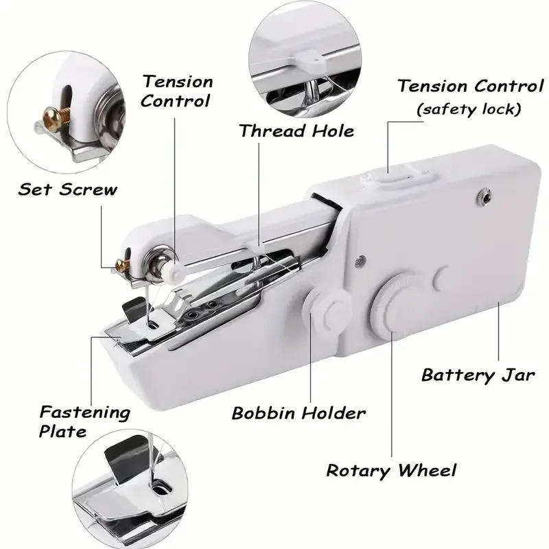 Description Picture 6 of item1pc Handheld Sewing Machine Mini Sewing Machine, Portable Sewing Machine Quick Handheld Sewing Tool