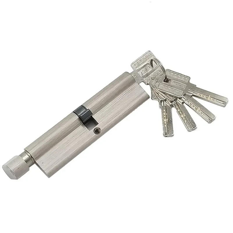 Description Picture 5 of itemSpecial custom Security door Center asymmetry brass lock cylinder with knob aluminum alloy door Eccentric lock core height 32mm