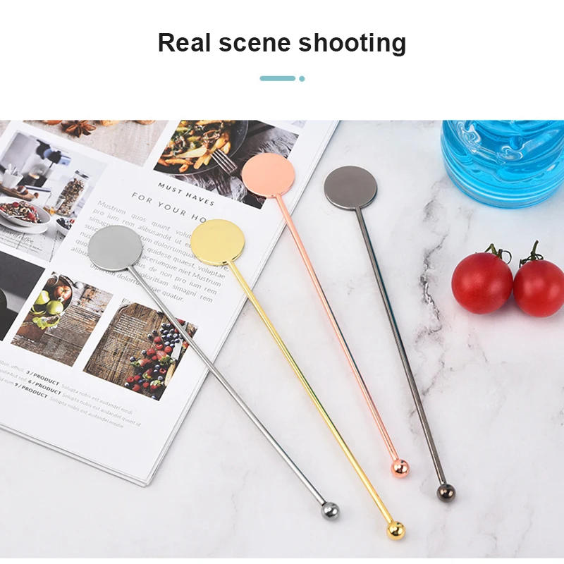 Description Picture 6 of itemStainless Steel Cocktail Bar Spiral Drink Shaker Muddler Stirrer Cocktail Mixing Stick Milk Tea Coffee Mixing Stick Bar Tool