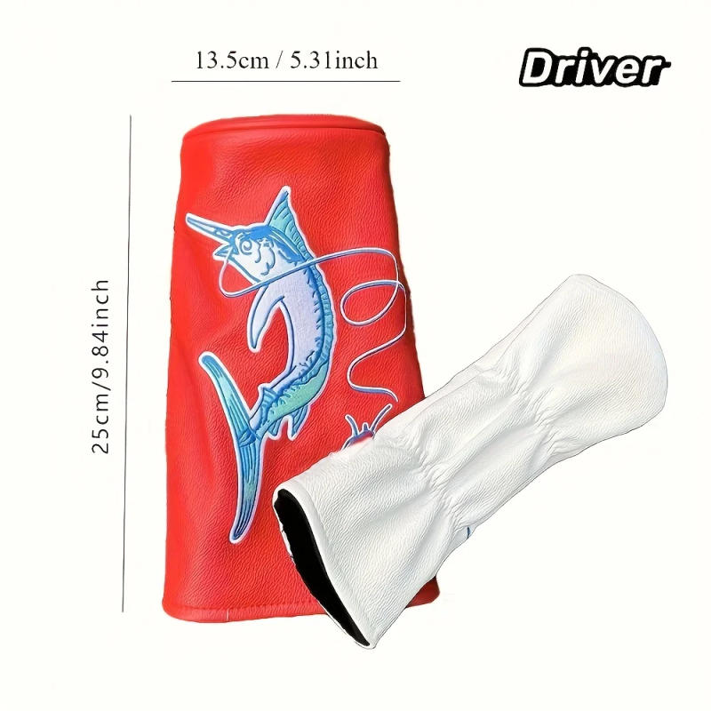 Description Picture 4 of itemDurable Premium Pu Leather Golf Club Head Covers-Protective Cases For Driver, Fairway Wood & Hybrid - Essential Golf Accessories