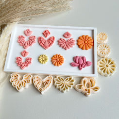 Vintage Exotic Vibe Floral Shapes Eardrop Earrings Polymer Clay Molds Clay Cutting Molds For DIY Handmade Jewelry Necklace Gifts