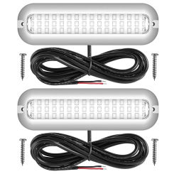 42LED Yacht Underwater Light Stainless Steel Marine Boat Lamp 10-30V Underwater Lamp IP68 Waterproof 80W Yacht Boat Accessories