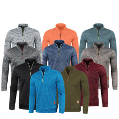 2024 New Arrive Winter Men's Fleece Thicker Sweater Coat Half Zipper Turtleneck Warm Pullover Male Slim Knitted Wool Sweaters