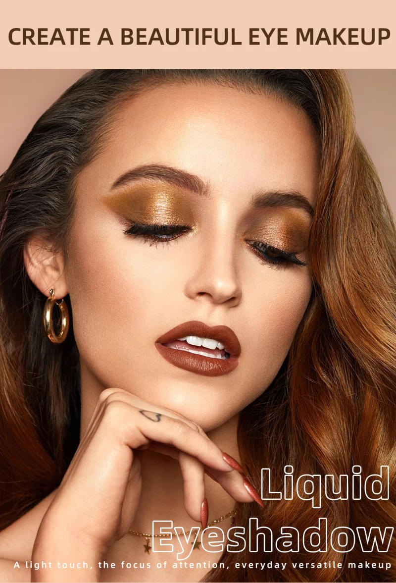 Description Picture 5 of itemQIBEST Double-head Glitter Liquid Eyeshadow Contour Blush Pigment Silkworm Shimmer Matte Natural Cheek Shadow Cream Eyes Makeup