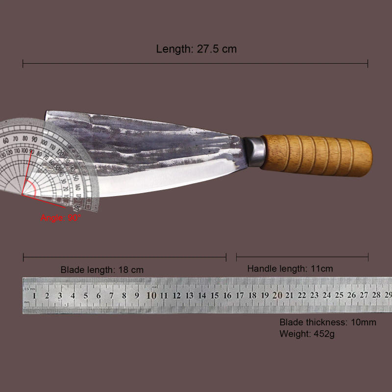 Description Picture 3 of itemHigh hardness forging multi-functional firewood knife, forest logging knife, home splitting knife, bamboo knife, bone cleaver