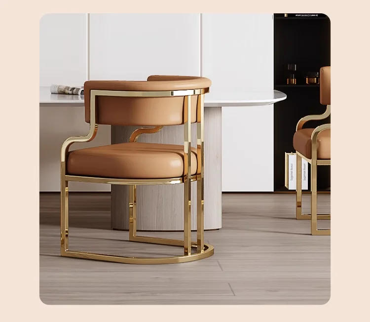 Description Picture 5 of itemHigh-end Dining Chairs, Leisure Tea Chairs, Tables and Chairs, Italian, Light, Luxury, Manicure and Makeup