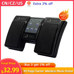 BT Page Turner Wireless Music Pedal for Guitar Violin Piano Rechargeable Electronic Music Sheet Flipping Musical Instrument