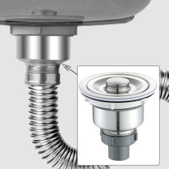 1Pc Kitchen Sink Waste Strainer Plug Stainless Steel Drain Filter Basket Sink Strainer Sewer Pipe Replacement Accessories