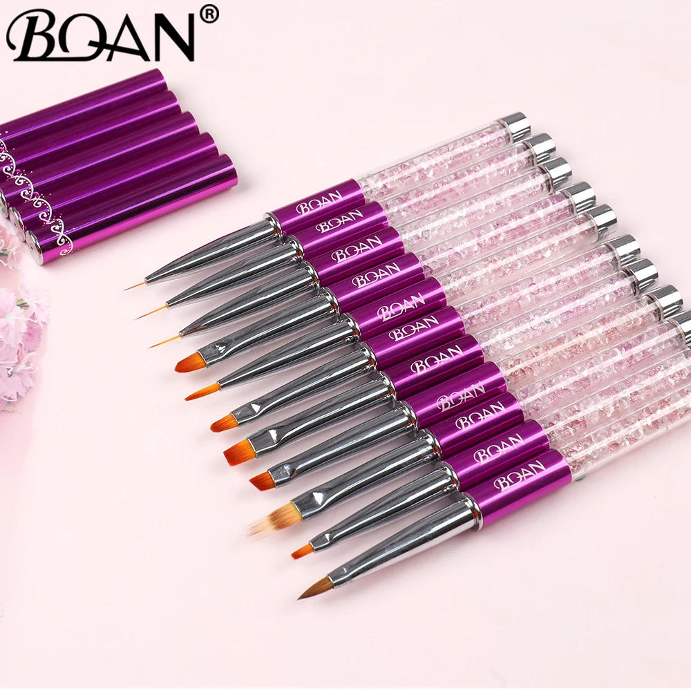 Description Picture 5 of item10Style Purple Nail Brush Set  Nail Art Line Painting Brushes Crystal Acrylic Thin Liner Drawing Pen Manicure Tools UV Gel