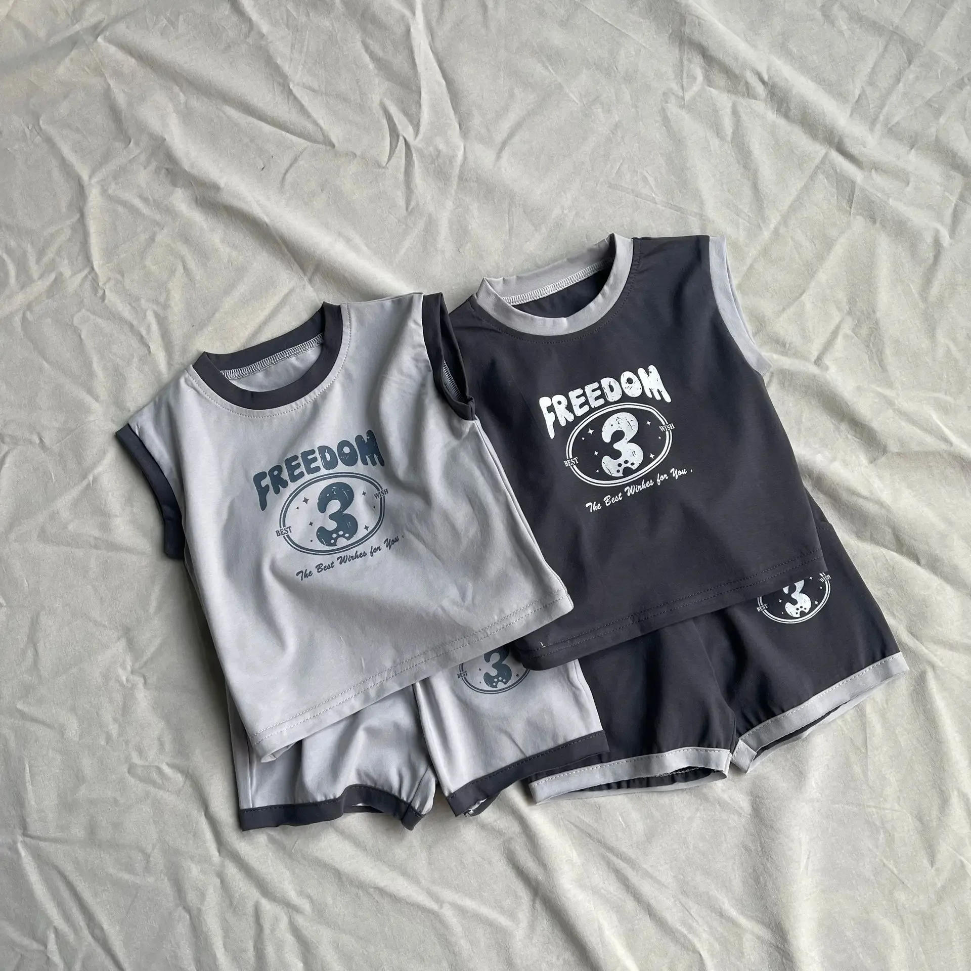 Description Picture 3 of itemChildren's Vest T-shirt Summer New Item for Boys and Girls, Cotton Versatile Top for Babies, Children's Trendy Top for Kids