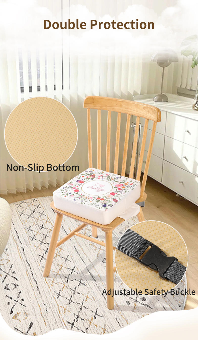 Description Picture 6 of itemINSULAR Children Kids Increased Booster Seat Cushion Pad Pillow Adjustable Removable Baby Safety Stroller Dining High Chair Seat