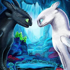 Handmade DIY cartoon dragon tamer diamond painting kit, water diamond dinosaur cross stitch diamond mosaic home decoration