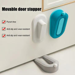 New PVC Door Stoppers Anti Collision Self Adhesive Wedge Door Stops Mute No Punching Anti-skid Blocks Door
