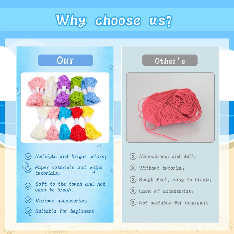 Description Picture 4 of itemKRABALL Penguin Crochet Kit for Beginners With Video Tutorial Cotton Knitting Yarn Thread Needles Hook Knit Tool Set DIY Craft