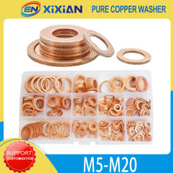 Pure Copper Flat Washer Suite Solid Metal O-Ring Gasket Oil Sump Plug Seal Valve Cover The M5 M6 M8 M10 M12 M14 M16 M20 Gasket