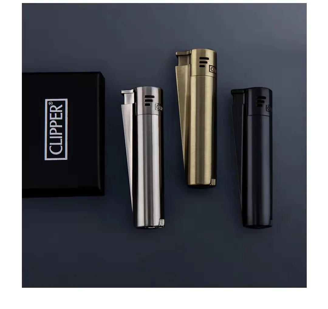 Description Picture 4 of itemSpain Original CLIPPER Metal Grinding Wheel Butane Gas Lighter Jet Torch Cigar Smoking Accessories Gadgets For Men Gifts