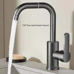 Exquisite faucet hot and cold mixing 360° free rotation bathroom dual-use faucet suitable for countertop washbasin and kitchen s