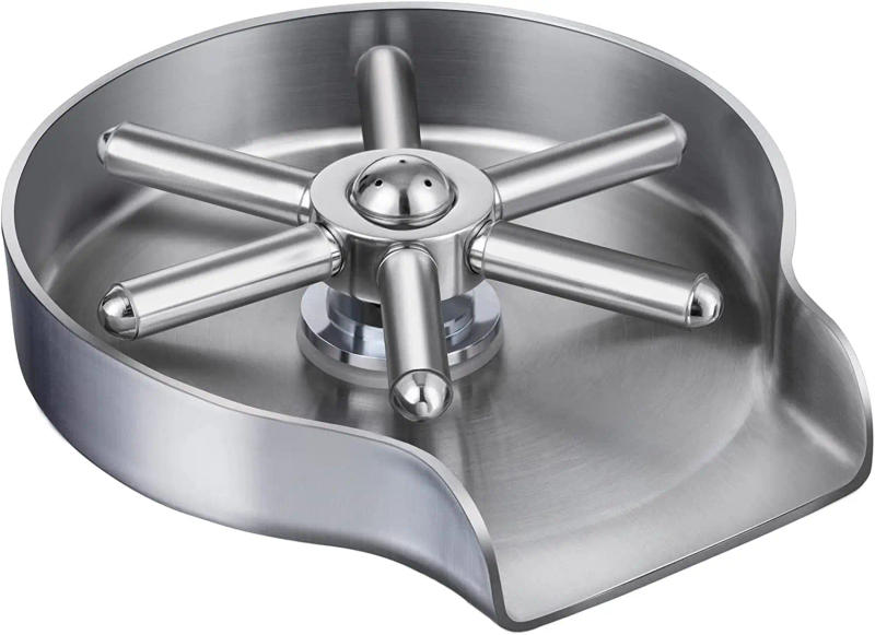 Description Picture 2 of item304 Stainless Steel Glass Rinser for Kitchen Sinks Glass Cup Bottle Washer Cleaner Beer Bar Glass Rinser Faucet Sink Accessories