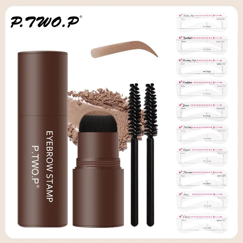Description Picture 4 of itemEyebrow Definer Powder Stamp Makeup With 10 Reusable Stencils Long Lasting Hairline Shadow Powder Hair Chalk Hair Fluffy Powder