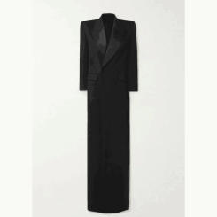 Slim Black Women Blazer Lengthening Lapel Double Breasted Formal Prom Custom Made Jacket 1 Piece Saudi Arabia Dress