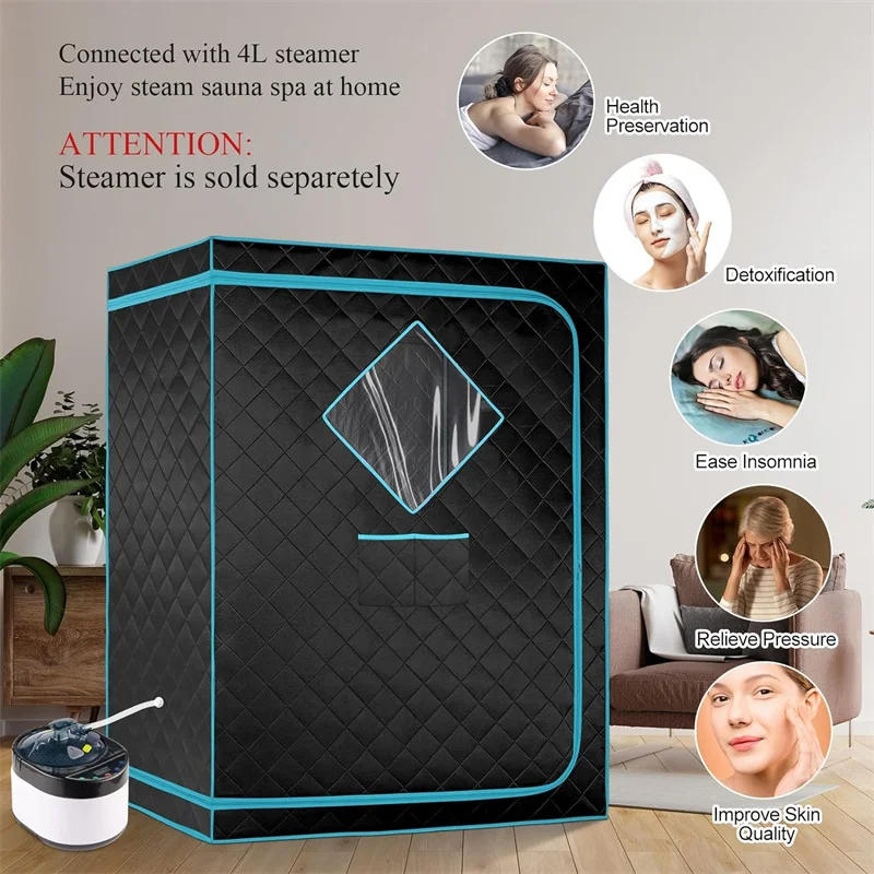 Description Picture 6 of itemTwo Person Steam Sauna Set for Home Use, Portable Sauna Tent for 1 or 2 Person Full Body Spa, Two 4 Liter Steamers, Two Foldable