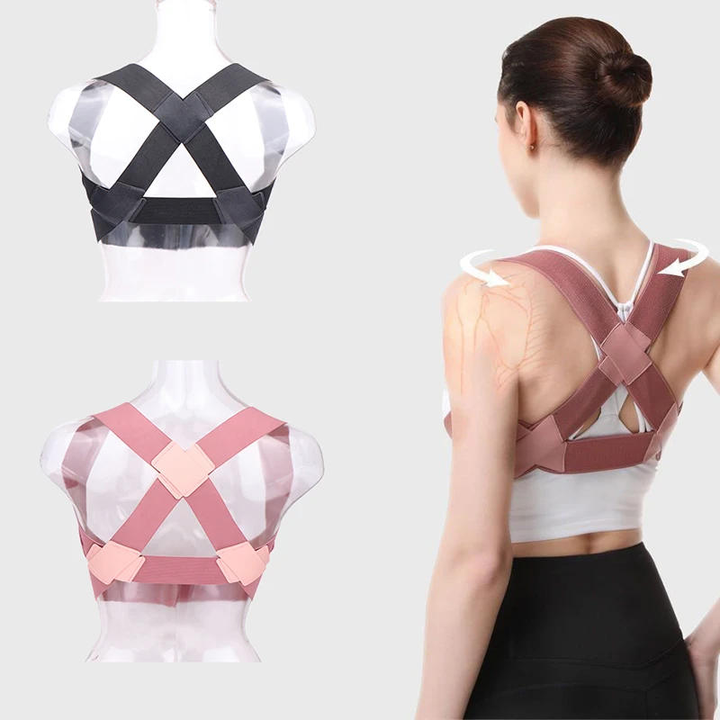 Description Picture 3 of item1PC Back Posture Corrector Anti-camel Correction Belt Sitting Posture Correction Belt Back Orthopedic Adjustable Correction Belt