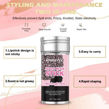 Hair Styling for Frizzy Hair Long Lasting Hair Styling Wax for Men Women Professional Frizz Fixed Solid Stick for Fluffy