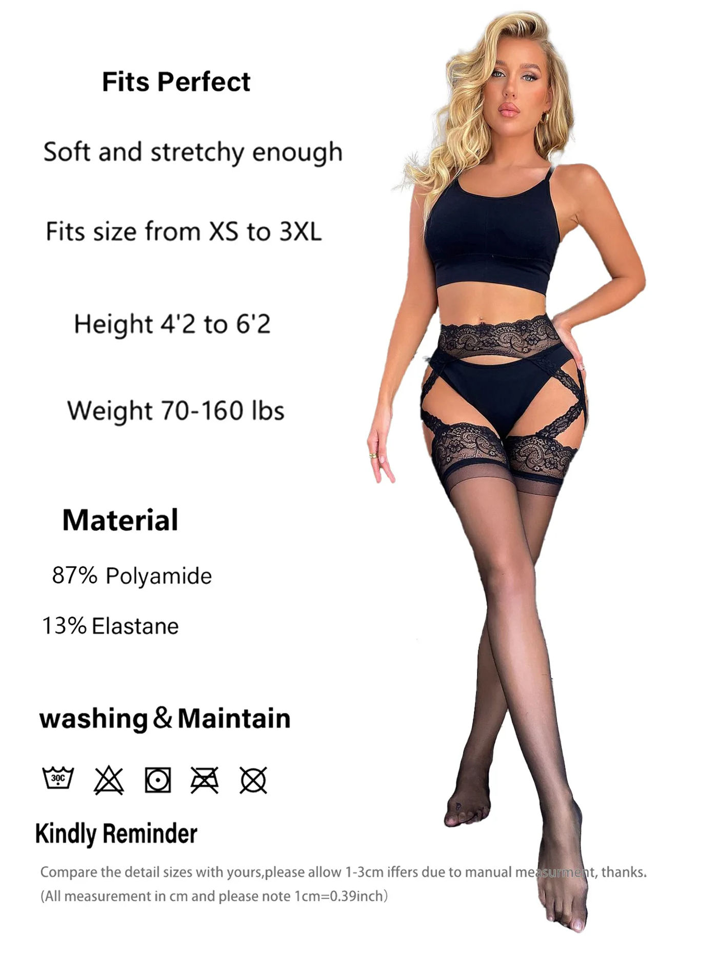 Description Picture 2 of itemNew Hot Sexy Fishnet Stockings Thigh High Socks Thight Stockings Erotic Plus Size Lingerie Stockings Garter Belt For Pantyhose