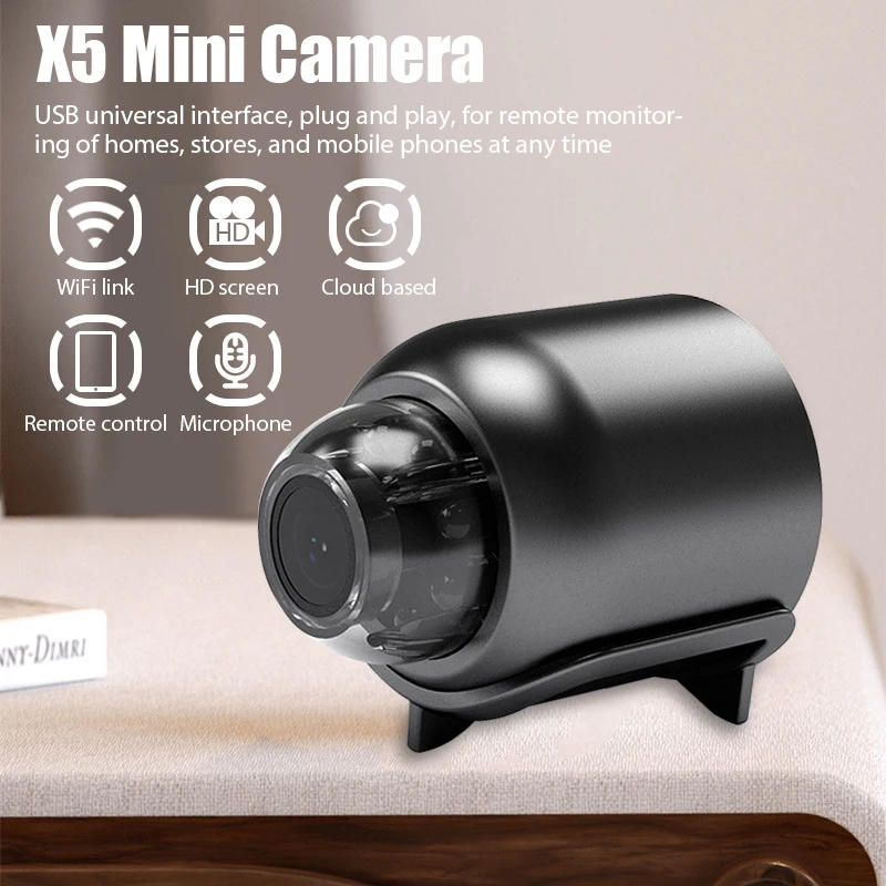 Description Picture 2 of itemFull 1080P HD Mini Camera WiFi Smart Home Security IP Webcam Remote Monitor Small Camcorder Night Vision Invisible Body Camera