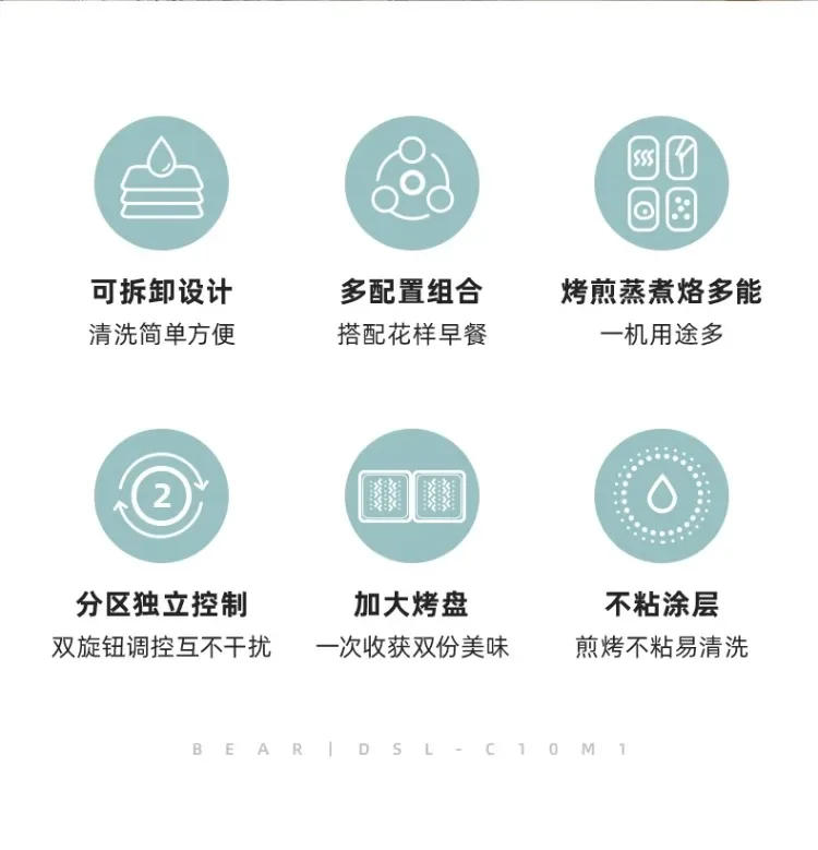 Description Picture 3 of item220V Bear Sandwich Maker Breakfast Machine Small Multi-function Toaster for Home Light Food AL