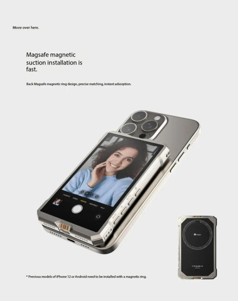 Description Picture 5 of itemFotorgear MS01 Magnetic Phone Selfie Screen Display for Phone Rear Camera Selfie Vlog Live Stream Monitor for iPhone Android