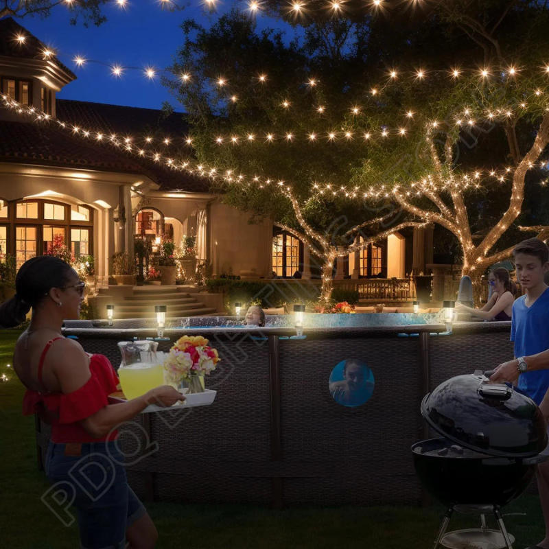 Description Picture 4 of itemLED Pool Lights 10Pcs Waterproof Solar Lights Pool Enclosure Lighting Decor Outdoor Swimming Pool Fence Decoration