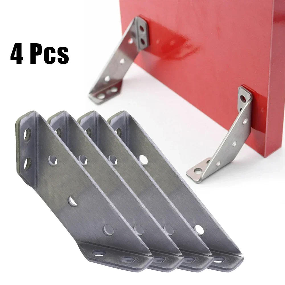 Description Picture 6 of itemStainless Steel Angle Corner Brackets Joint Bracket Fastener Furniture Door Cabinet Screens Wall Corner Stand Furniture Hardware