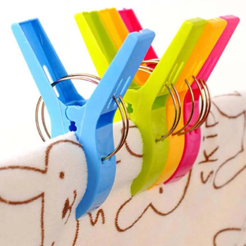 Description Picture 5 of item4Pcs Beach Towel Clips Plastic Quilt Pegs for Laundry Sunbed Lounger Clothes Pegs For Home Bathroom Organization
