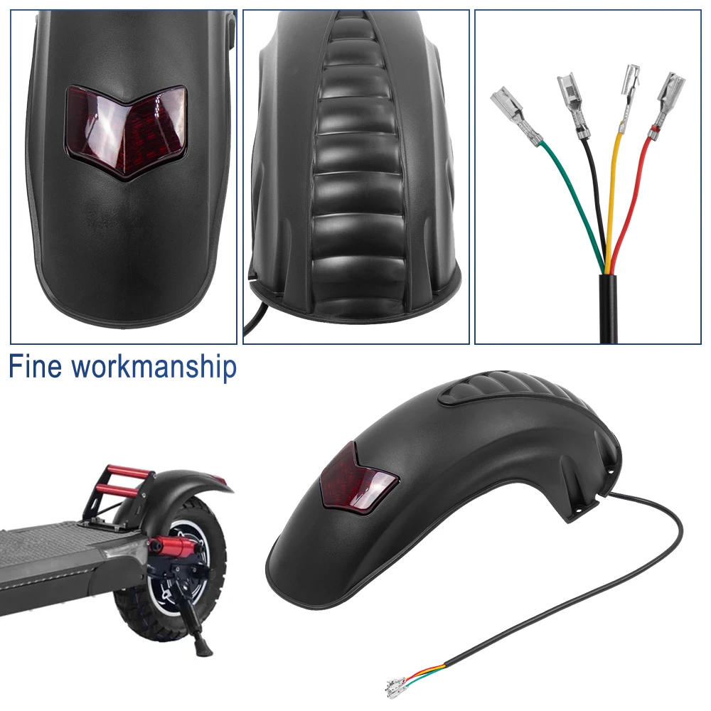 Description Picture 3 of itemRear Fender with Brake Light New Electric Scooter Mudguard for KUGOO M4/M4 PRO for 10 Inch Kickscooter Replacement Parts