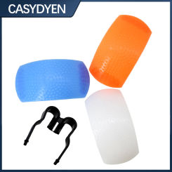 3 Color 3 In 1 Pop-Up Flash Diffuser Cover For Canon Nikon Pentax Kodak DSLR SLR Flash Bounce Diffuser Cover
